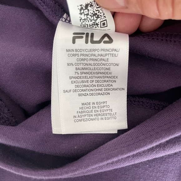 Fila Women's Cotton Blend High Waisted 7/8 Leggings Gothicgrape Size Small / Z8 - Picture 8 of 9